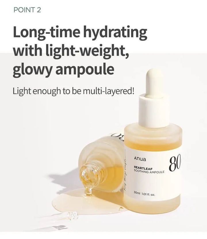 Anua Heartleaf 80% Moisture Soothing Ampoule