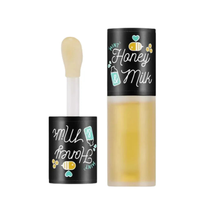 Korean skincare honey and milk lip product with black and yellow packaging from Me Time Groningen