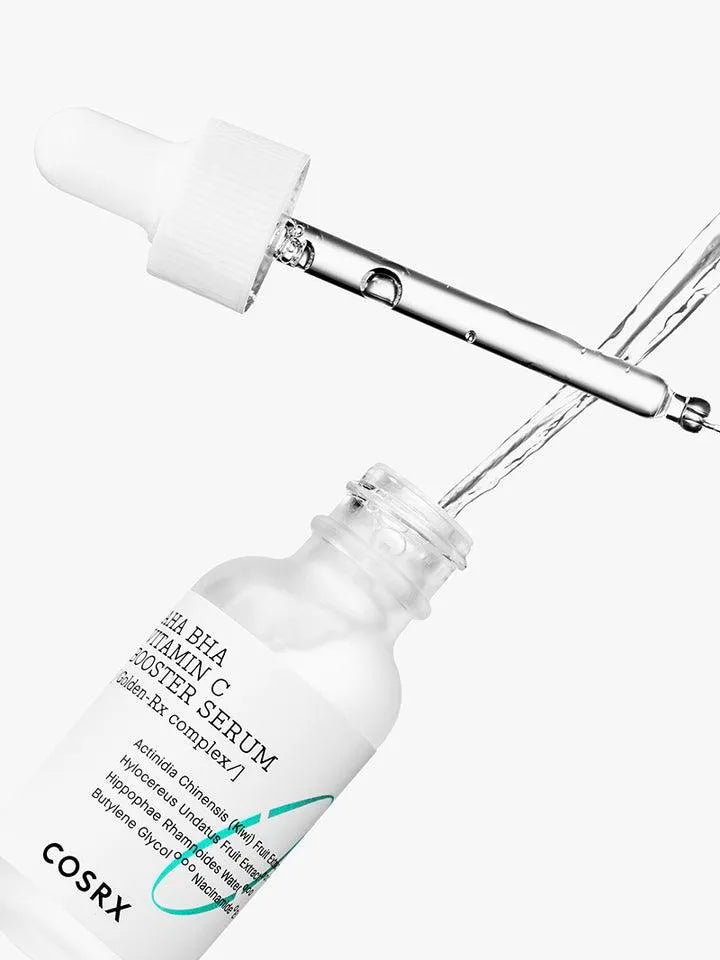 COSRX AHA BHA Vitamin C Booster Serum bottle with dropper, Korean skincare Nederland