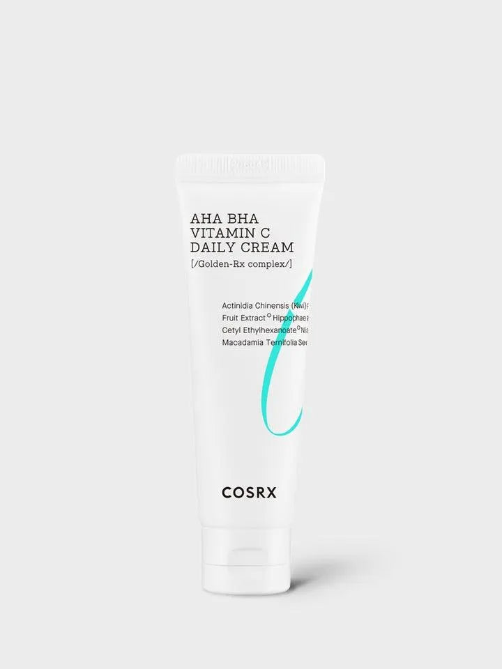 COSRX AHA BHA Vitamin C Daily Cream tube Korean skincare product on white background