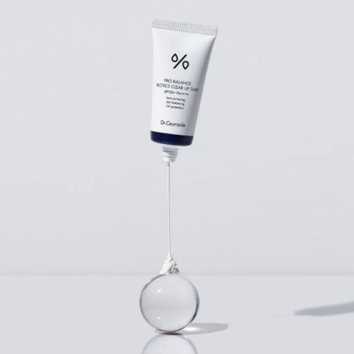 Dr. Ceuracle Pro Balance Biotics Clear Up Sun SPF 50 Korean sunscreen with minimalist packaging