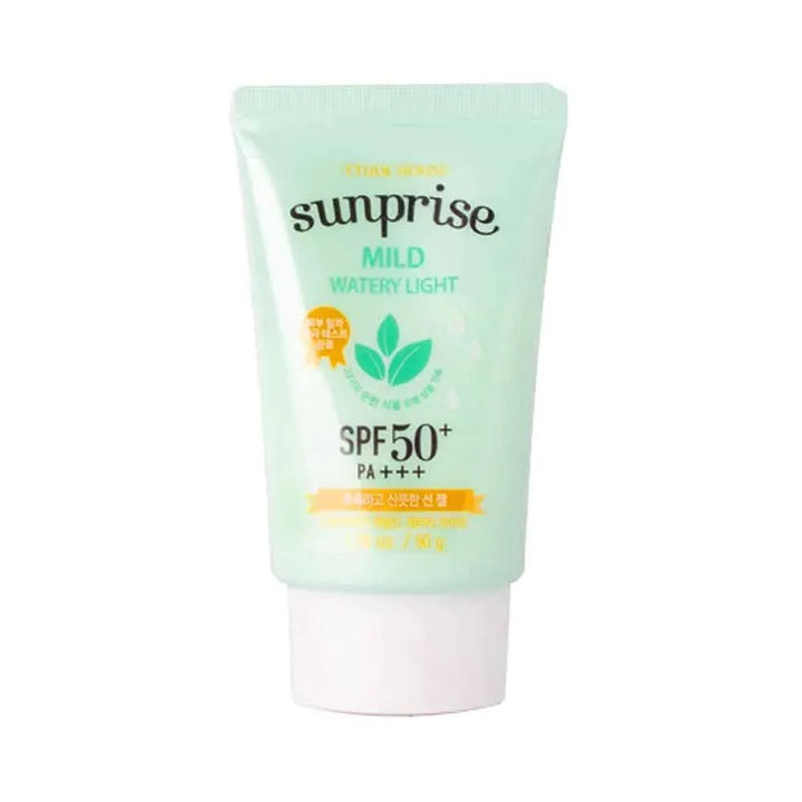 Etude House Sunprise Mild Watery Light SPF 50+ Korean sunscreen tube at Me Time Groningen