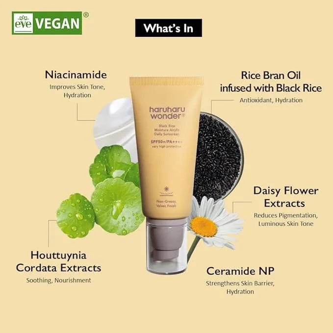 Haruharu Wonder Black Rice Moisture Airyfit Daily Sunscreen SPF50+ PA++++