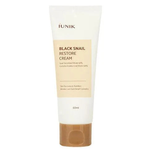 iUNIK Black Snail Restore Cream 60ml tube, Korean skincare product at Me Time Groningen