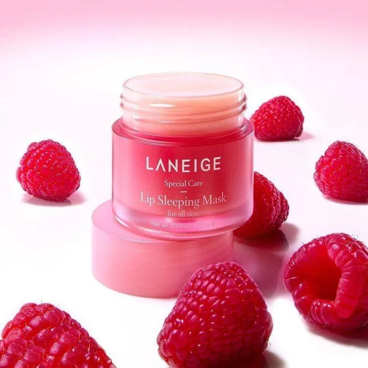 Laneige Lip Sleeping Mask EX Berry jar with raspberries, Korean skincare Nederland Me Time Groningen