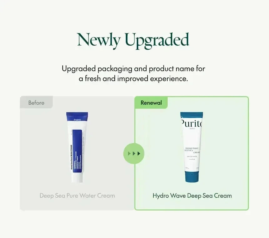 Purito Hydro Wave Deep Sea Cream renewed packaging, Korean skincare at Me Time Groningen