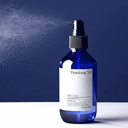 Pyunkang Yul Mist Toner blue bottle spraying, Korean skincare product, Me Time Groningen