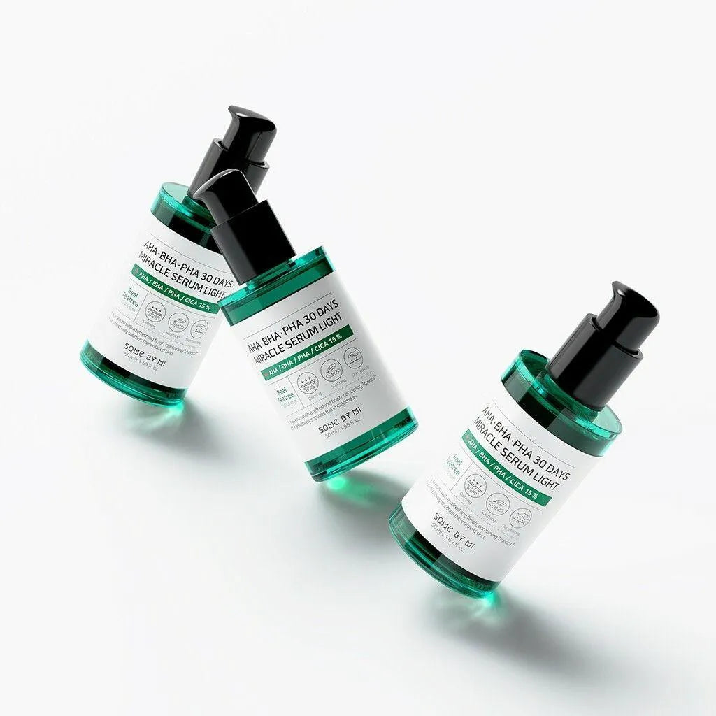 Some By Mi AHA BHA PHA 30 Days Miracle Serum Light bottles, Korean skincare, Me Time Groningen