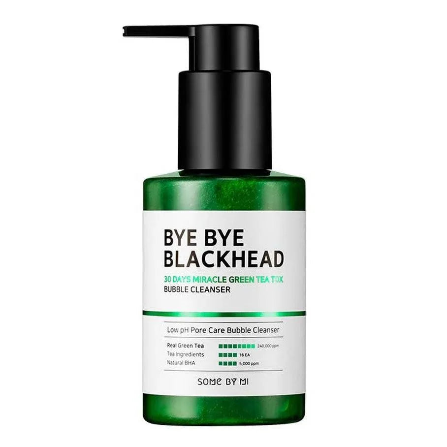 Some By Mi Bye Bye Blackhead bubble cleanser green tea bottle, Korean skincare Nederland