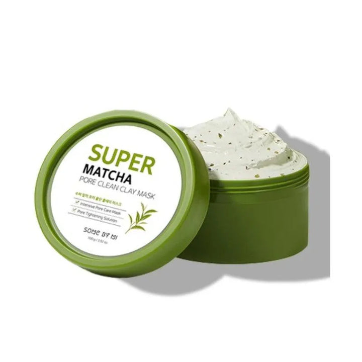 Some By Mi Super Matcha Pore Clean Clay Mask product jar from Me Time Groningen Korean skincare