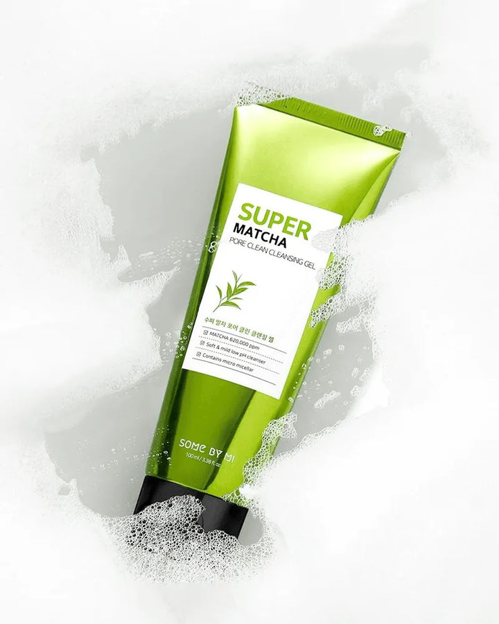 Super Matcha Pore Clean Cleansing Gel by Some By Mi with foam, Korean skincare Nederland